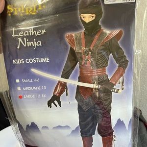 Boys 12-14 leather ninja costume